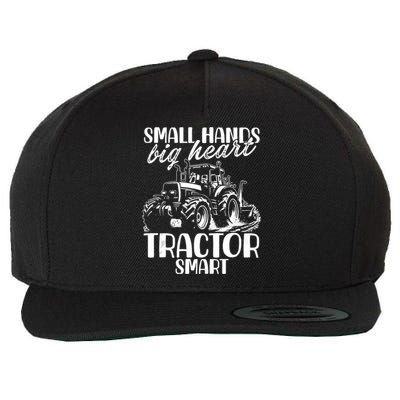 Funny Tractor Lover Farmer Agriculture Farming Wool Snapback Cap