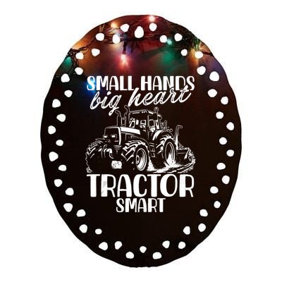 Funny Tractor Lover Farmer Agriculture Farming Ceramic Oval Ornament