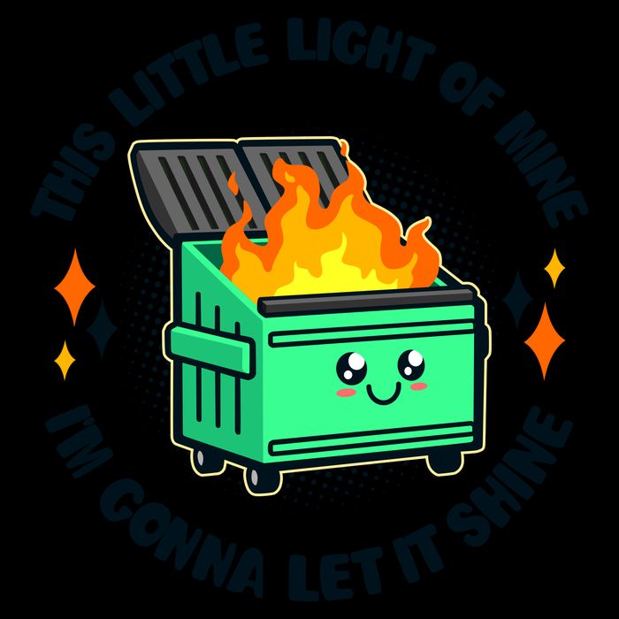 Funny This Little Light Of Mine Im Gonna Let It Shine Dumpster Fire Mug