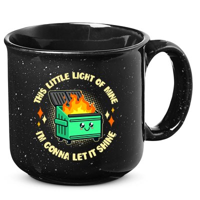 Funny This Little Light Of Mine Im Gonna Let It Shine Dumpster Fire 15oz Campfire Ceramic Mug