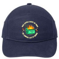 Funny This Little Light Of Mine Im Gonna Let It Shine Dumpster Fire 7-Panel Snapback Hat