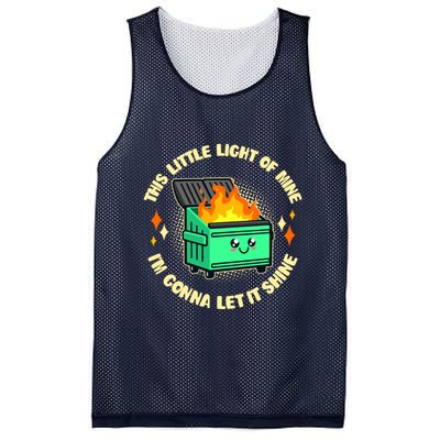 Funny This Little Light Of Mine Im Gonna Let It Shine Dumpster Fire Mesh Reversible Basketball Jersey Tank