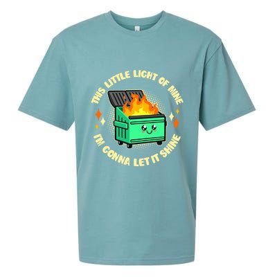 Funny This Little Light Of Mine Im Gonna Let It Shine Dumpster Fire Sueded Cloud Jersey T-Shirt