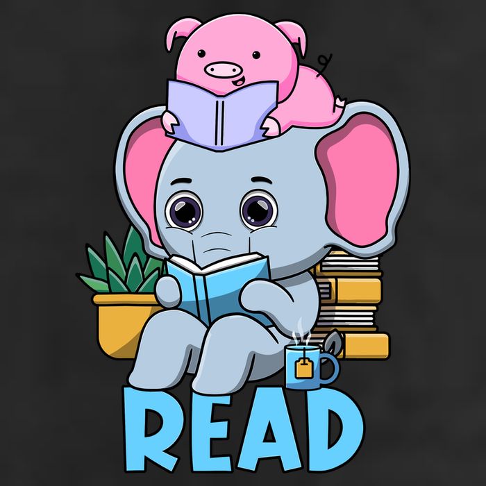 Funny Teacher Library Read Book Club Cute Piggie Elephant Adult Drive Performance Visor