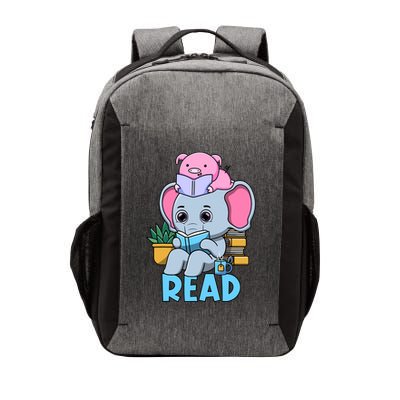 Funny Teacher Library Read Book Club Cute Piggie Elephant Vector Backpack