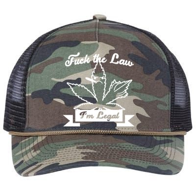 Fuck The Law I'm Legal Weed Retro Rope Trucker Hat Cap