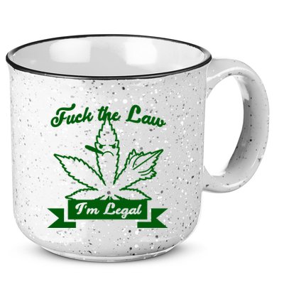 Fuck The Law I'm Legal Weed 15oz Campfire Ceramic Mug
