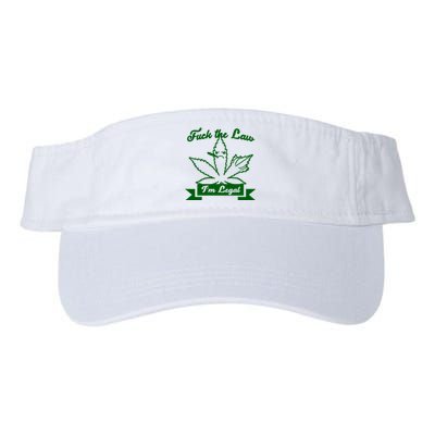 Fuck The Law I'm Legal Weed Valucap Bio-Washed Visor