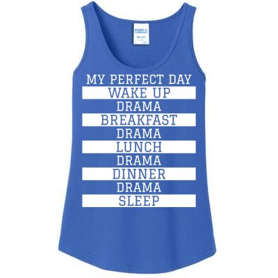 Funny Theatre Lover Actor Gift 'My Perfect Day' Love Drama Gift Ladies Essential Tank