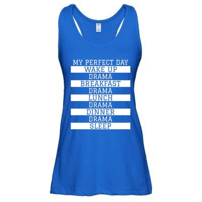 Funny Theatre Lover Actor Gift 'My Perfect Day' Love Drama Gift Ladies Essential Flowy Tank