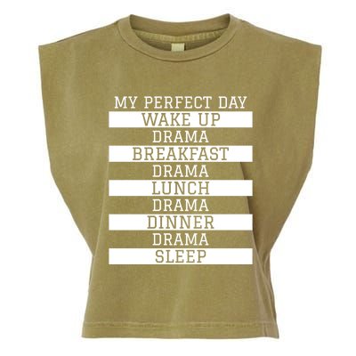 Funny Theatre Lover Actor Gift 'My Perfect Day' Love Drama Gift Garment-Dyed Women's Muscle Tee