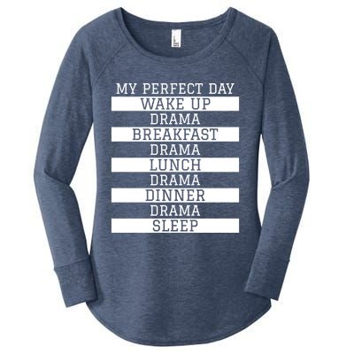 Funny Theatre Lover Actor Gift 'My Perfect Day' Love Drama Gift Women's Perfect Tri Tunic Long Sleeve Shirt