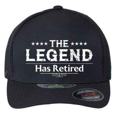 Funny The Legend Has Retired Art For Retiret Flexfit Unipanel Trucker Cap