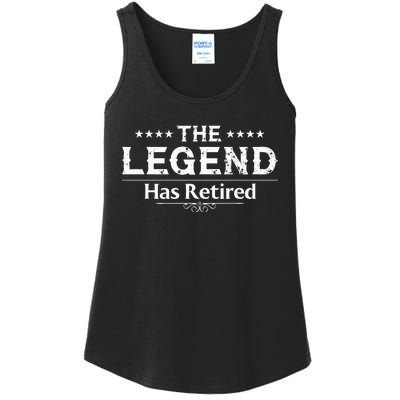 Funny The Legend Has Retired Art For Retiret Ladies Essential Tank