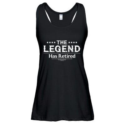 Funny The Legend Has Retired Art For Retiret Ladies Essential Flowy Tank