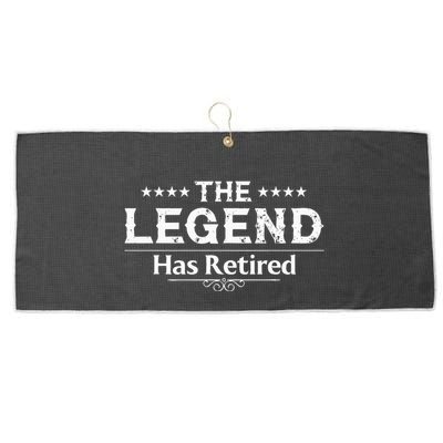 Funny The Legend Has Retired Art For Retiret Large Microfiber Waffle Golf Towel