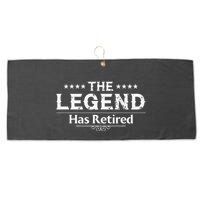 Funny The Legend Has Retired Art For Retiret Large Microfiber Waffle Golf Towel