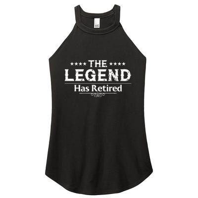 Funny The Legend Has Retired Art For Retiret Women's Perfect Tri Rocker Tank