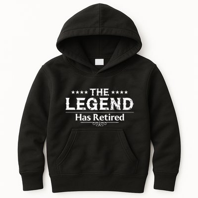 Funny The Legend Has Retired Art For Retiret Kids Hoodie