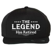 Funny The Legend Has Retired Art For Retiret Wool Snapback Cap