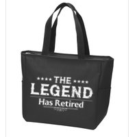 Funny The Legend Has Retired Art For Retiret Zip Tote Bag