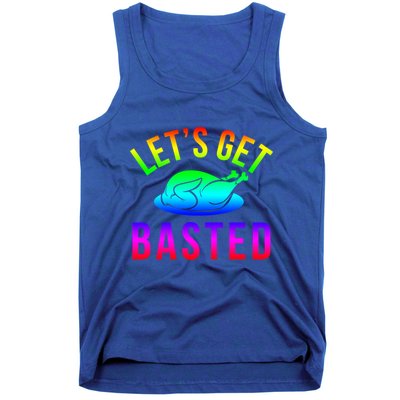 Funny Thanksgiving Let's Get Basted Great Gift Tank Top