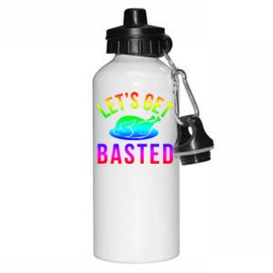 Funny Thanksgiving Let's Get Basted Great Gift Aluminum Water Bottle 