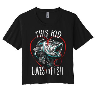 Fishing This Loves To Fish Women's Crop Top Tee