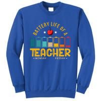 Funny Teacher Low Battery Teacher Battery Life Of A Teacher Gift Sweatshirt