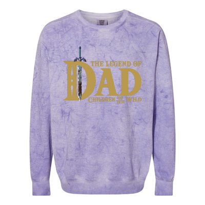 Funny The Legend Of Dad Children Of The Wild Colorblast Crewneck Sweatshirt