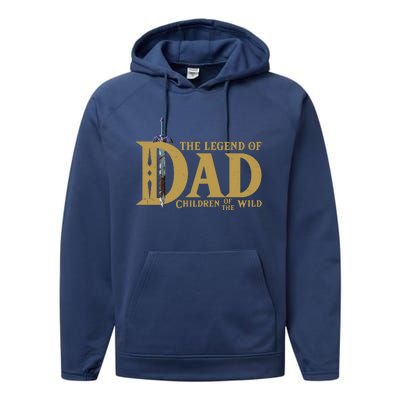 Funny The Legend Of Dad Children Of The Wild Performance Fleece Hoodie