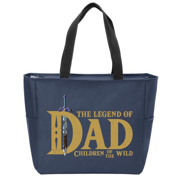 Funny The Legend Of Dad Children Of The Wild Zip Tote Bag