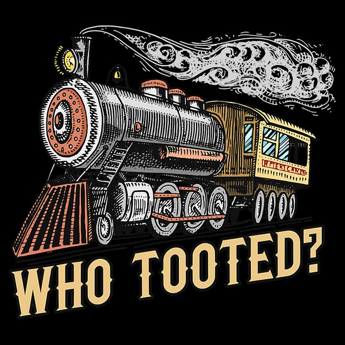 Funny Train Lovers & Railroad Vintage Retro Locomotive Gifts Who Tooted Kids Hoodie