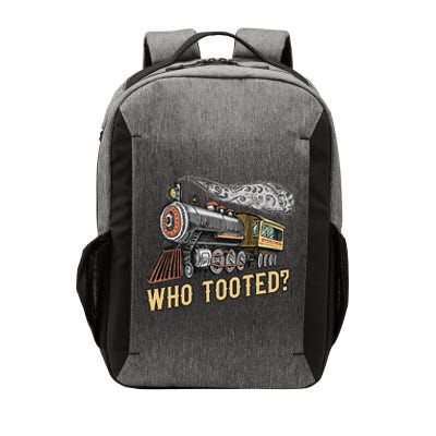 Funny Train Lovers & Railroad Vintage Retro Locomotive Gifts Who Tooted Vector Backpack