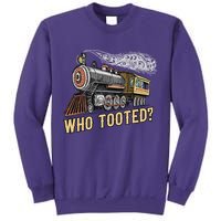Funny Train Lovers & Railroad Vintage Retro Locomotive Gifts Who Tooted Sweatshirt