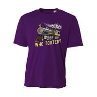 Funny Train Lovers & Railroad Vintage Retro Locomotive Gifts Who Tooted Youth Performance Sprint T-Shirt