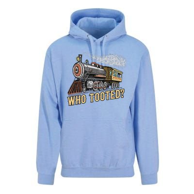 Funny Train Lovers & Railroad Vintage Retro Locomotive Gifts Who Tooted Unisex Surf Hoodie