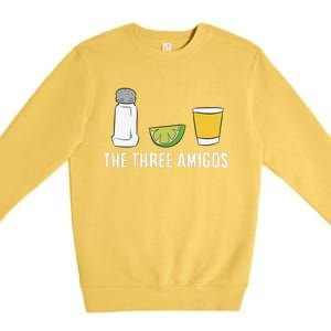 Funny Tequila Love Cinco De Mayo Tequila Salt And Lime Premium Crewneck Sweatshirt