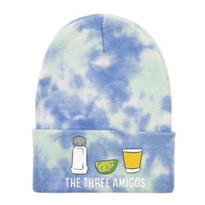 Funny Tequila Love Cinco De Mayo Tequila Salt And Lime Tie Dye 12in Knit Beanie