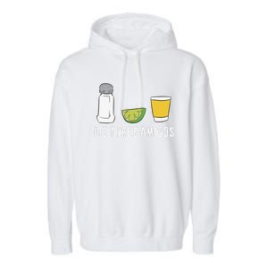 Funny Tequila Love Cinco De Mayo Tequila Salt And Lime Garment-Dyed Fleece Hoodie