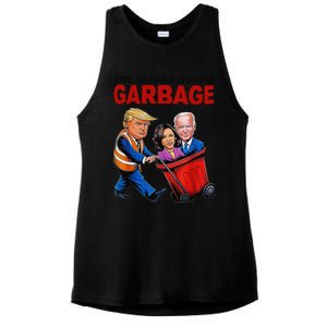 Funny Trump Lover Time To Take Out The Garbage Ladies PosiCharge Tri-Blend Wicking Tank