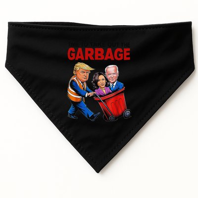 Funny Trump Lover Time To Take Out The Garbage USA-Made Doggie Bandana
