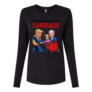 Funny Trump Lover Time To Take Out The Garbage Womens Cotton Relaxed Long Sleeve T-Shirt