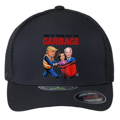 Funny Trump Lover Time To Take Out The Garbage Flexfit Unipanel Trucker Cap