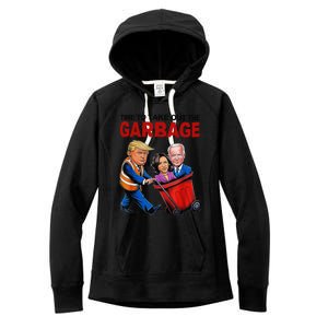 Funny Trump Lover Time To Take Out The Garbage Women's Fleece Hoodie