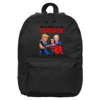 Funny Trump Lover Time To Take Out The Garbage 16 in Basic Backpack