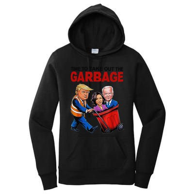 Funny Trump Lover Time To Take Out The Garbage Women's Pullover Hoodie
