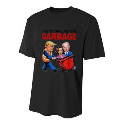 Funny Trump Lover Time To Take Out The Garbage Youth Performance Sprint T-Shirt