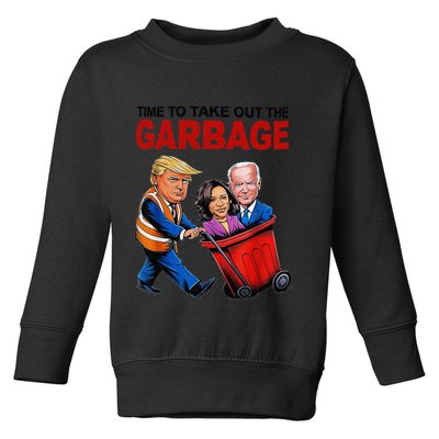 Funny Trump Lover Time To Take Out The Garbage Toddler Sweatshirt