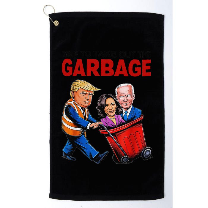 Funny Trump Lover Time To Take Out The Garbage Golf Towel